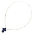 Pendant Necklace Metal Blue and Silver