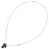 Pendant Necklace Metal Blue and Silver