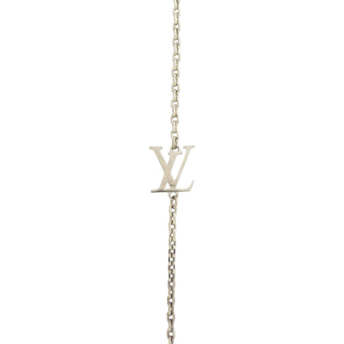 Pendant Necklace Metal Blue and Silver