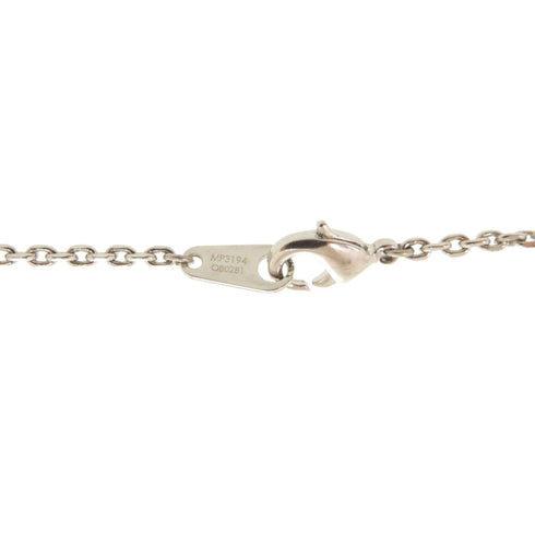 Pendant Necklace Metal Blue and Silver