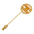 CC Logo Brooch Gold-Tone Metal
