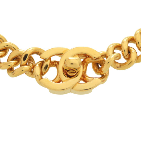 CC Logo Turnlock Earrings Gold-Tone Metal