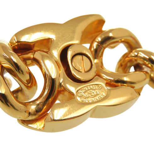 CC Logo Turnlock Earrings Gold-Tone Metal