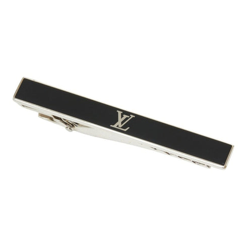 Tie Pin Metal Black and Silver Brooch