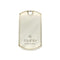 Dog Tag Plate Pendant Necklace Sterling Silver