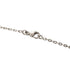 Pendant Necklace Metal and Swift Leather Navy and Silver