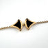 Pendant Necklace 18K Rose Gold with Onyx and Shell