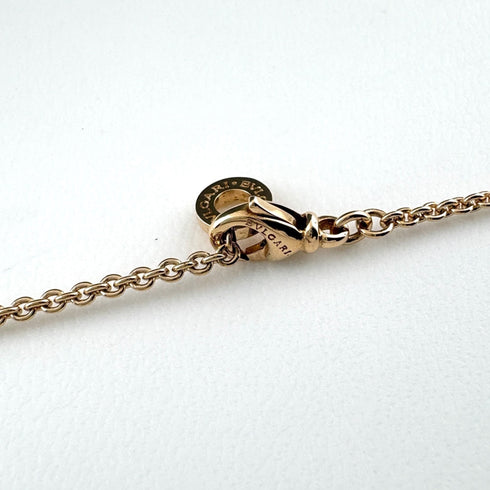 Pendant Necklace 18K Rose Gold with Onyx and Shell