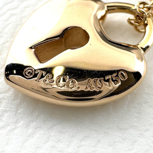 Lock Heart Pendant Necklace 18K Rose Gold Mini