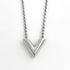 Essential V Pendant Necklace Silver