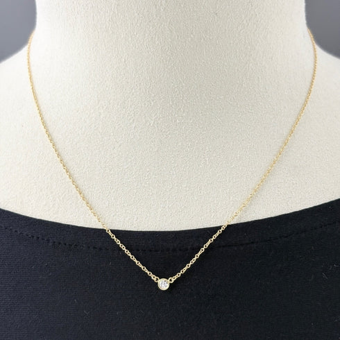 Elsa Peretti Pendant Necklace 18K Yellow Gold 3.4mm