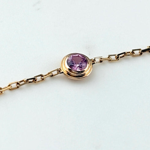 Bracelet 18K Rose Gold with Sapphire