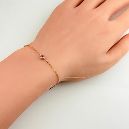 Bracelet 18K Rose Gold with Sapphire