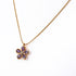 Garden Flower Pendant Necklace 18K Rose Gold with Amethyst and Diamond