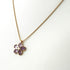 Garden Flower Pendant Necklace 18K Rose Gold with Amethyst and Diamond