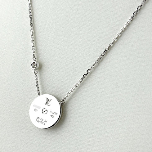 Pendant Necklace With Pink Opal and Diamond 750