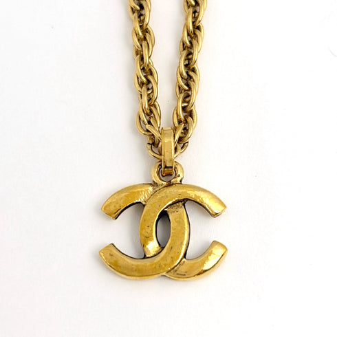 CC Logo Pendant Necklace Metal