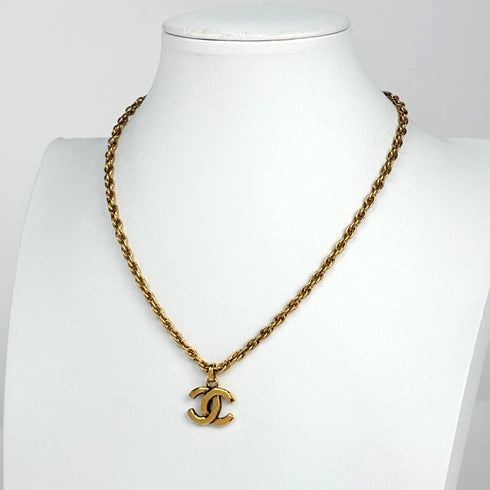 CC Logo Pendant Necklace Metal