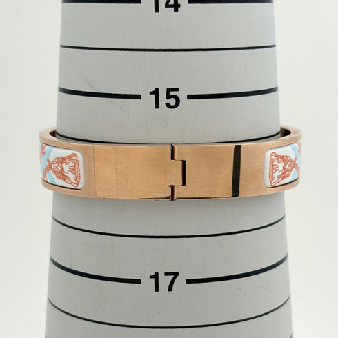 Click H Bracelet Gold With Cloisonné Enamel GP Rose Gold Multicolor