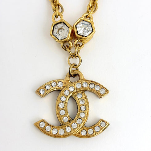 CC Logo Pendant Necklace Metal