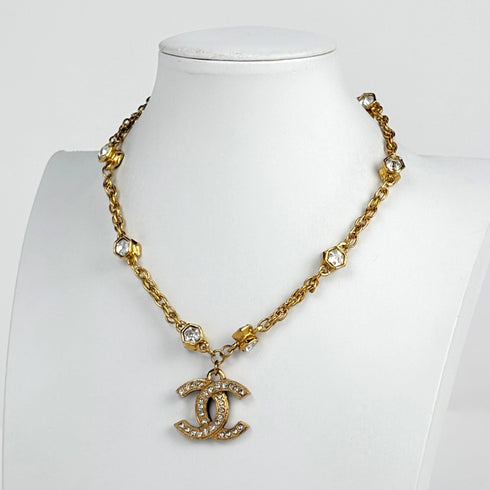 CC Logo Pendant Necklace Metal