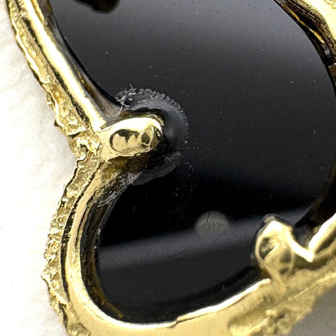 Pendant Necklace 18K Yellow Gold with Onyx