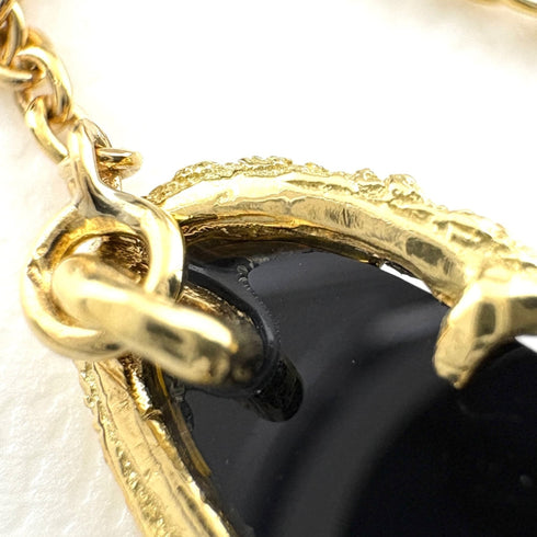 Pendant Necklace 18K Yellow Gold with Onyx