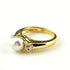 Ring 18K Yellow Gold with Diamond and Pearl