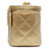 All Slide Long Vanity Case with Chain Quilted Lambskin Small