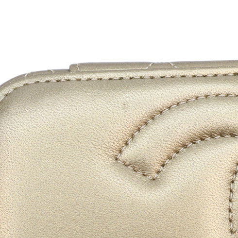 All Slide Long Vanity Case with Chain Quilted Lambskin Small