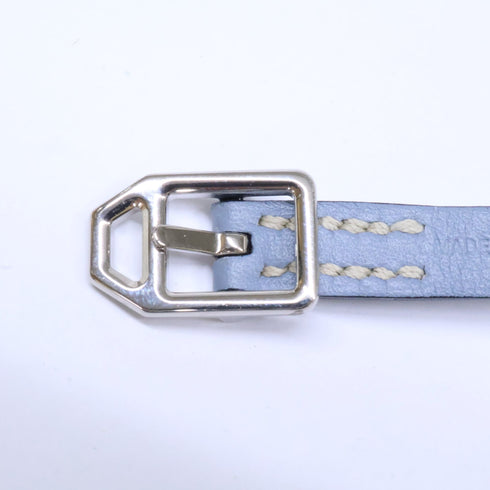 Charm Bracelet Leather Light Blue and Navy