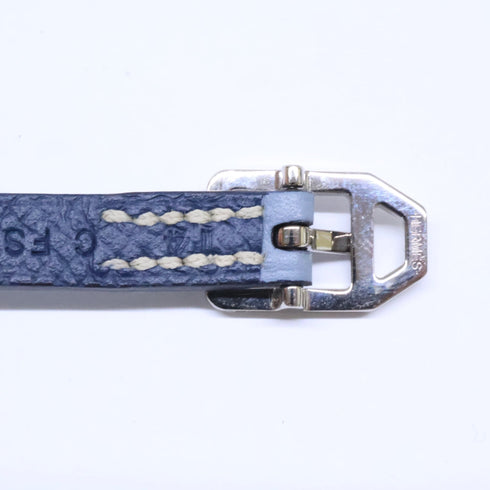 Charm Bracelet Leather Light Blue and Navy