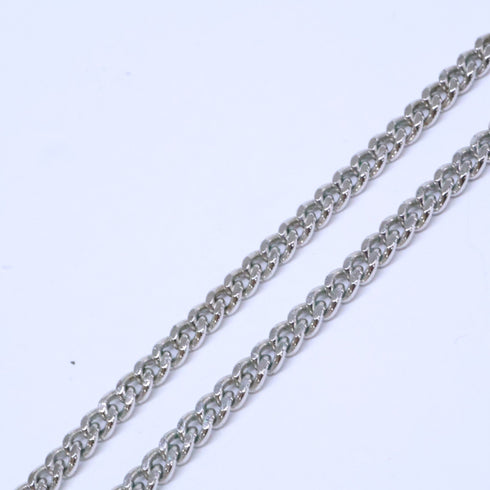 Ribbon Pendant Necklace Metal Pink and Silver with Rhinestone