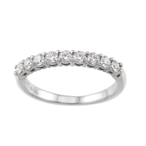 Ring Platinum With Half Diamond