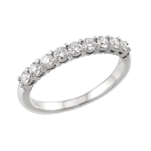 Ring Platinum With Half Diamond