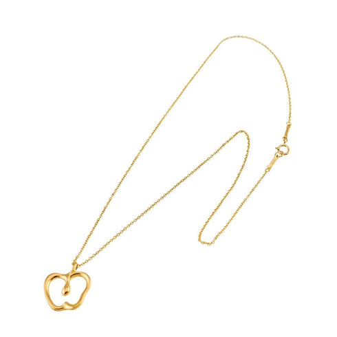 Apple Pendant Necklace 18K Yellow Gold