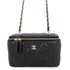 Classic Vanity Case with Chain Quilted Caviar Small