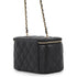 Classic Vanity Case with Chain Quilted Caviar Small