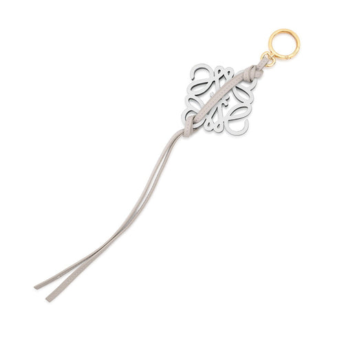 Charm Leather Gray Light Blue and White Handbag Charm