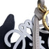 Charm Leather Gray Light Blue and White Handbag Charm