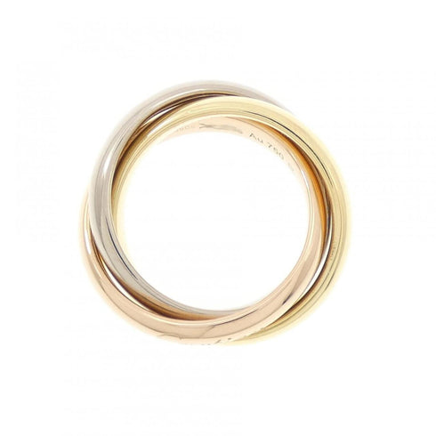 Vendome Louis Cartier Band Ring 18K Tricolor Gold