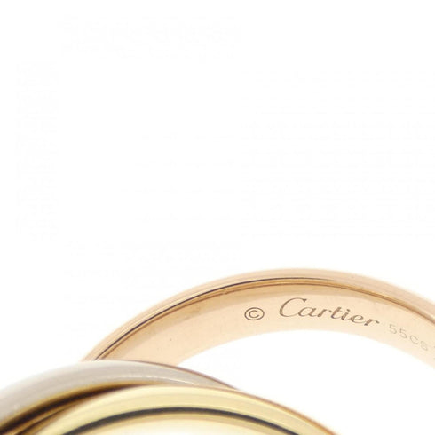 Vendome Louis Cartier Band Ring 18K Tricolor Gold