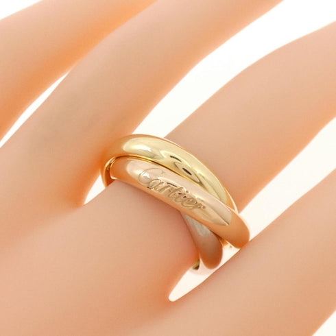 Vendome Louis Cartier Band Ring 18K Tricolor Gold