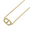 Petite CD Pendant Necklace Clear and Gold