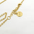 Petite CD Pendant Necklace Clear and Gold