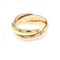 Vendome Louis Cartier Band Ring 18K Tricolor Gold