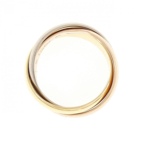 Vendome Louis Cartier Band Ring 18K Tricolor Gold