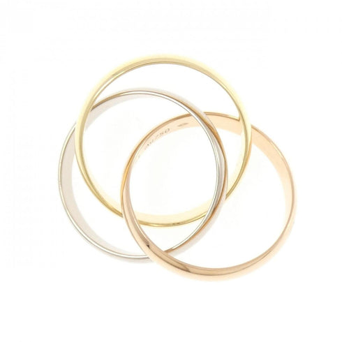 Vendome Louis Cartier Band Ring 18K Tricolor Gold