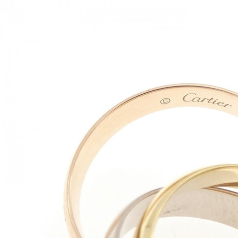 Vendome Louis Cartier Band Ring 18K Tricolor Gold