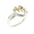 Band Ring 18K Yellow Gold and Sterling Silver